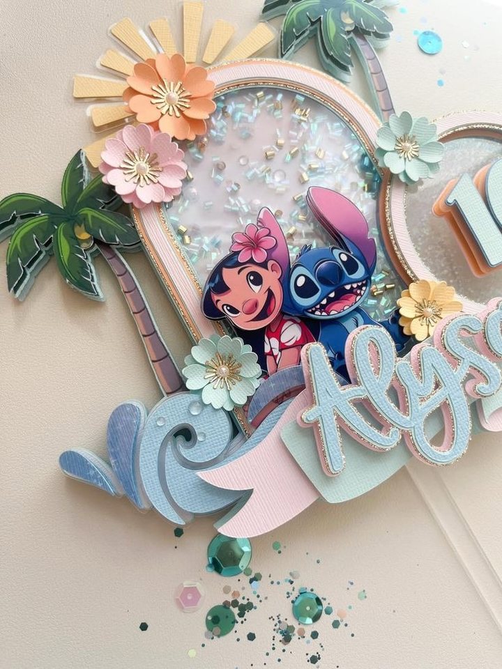 Finished 3D cake topper